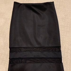Formal Black Midi Skirt
